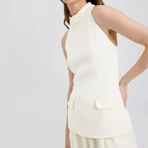 Solid & Striped x Sofia Richie Grainge Ronit Sleeveless Top in Ecru